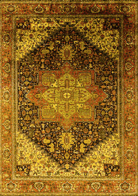 Oriental Yellow Industrial Rug, urb2097yw