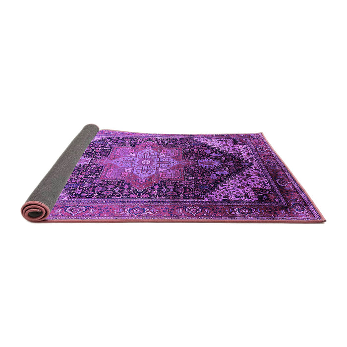 Sideview of Oriental Purple Industrial Rug, urb2097pur