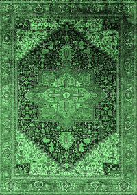 Oriental Emerald Green Industrial Rug, urb2097emgrn