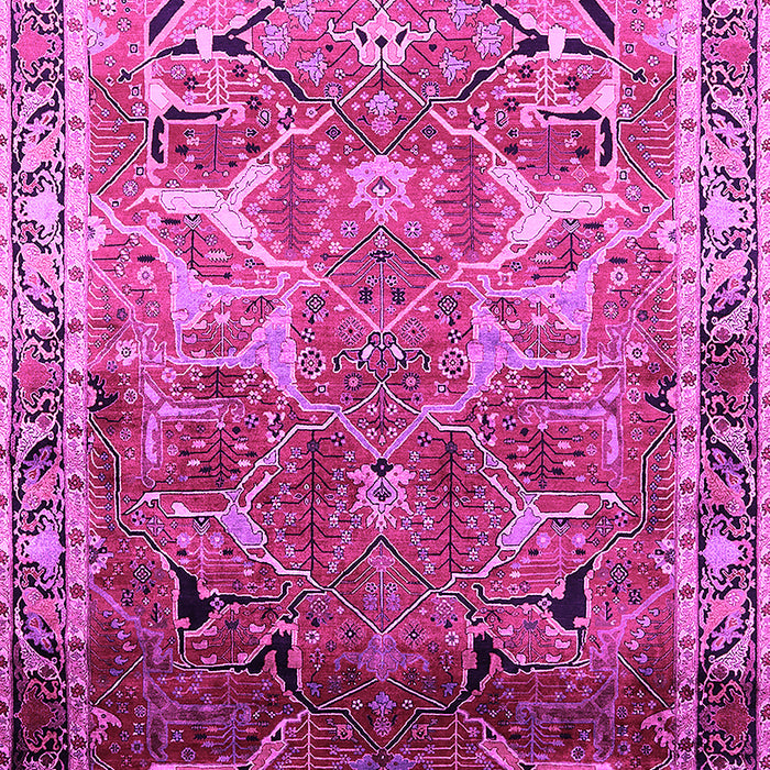 Machine Washable Oriental Pink Industrial Rug, wshurb2098pnk