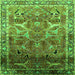 Square Oriental Green Industrial Rug, urb2098grn