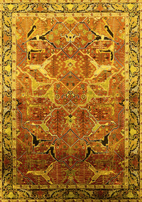 Oriental Yellow Industrial Rug, urb2098yw