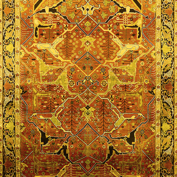 Oriental Yellow Industrial Rug, urb2098yw