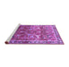 Sideview of Machine Washable Oriental Purple Industrial Area Rugs, wshurb2098pur