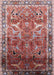 Machine Washable Industrial Modern Khaki Rose Pink Rug, wshurb2098