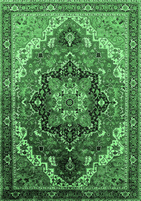 Oriental Emerald Green Industrial Rug, urb2099emgrn