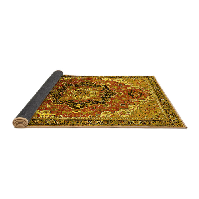 Sideview of Oriental Yellow Industrial Rug, urb2099yw