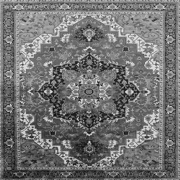 Square Oriental Gray Industrial Rug, urb2099gry