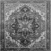 Square Oriental Gray Industrial Rug, urb2099gry