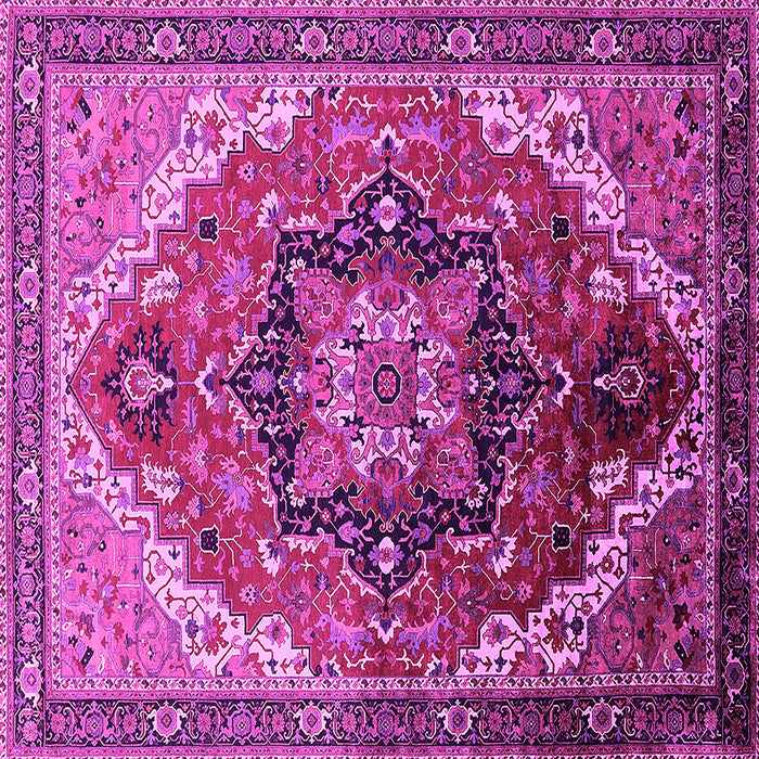 Square Oriental Pink Industrial Rug, urb2099pnk