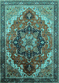 Oriental Turquoise Industrial Rug, urb2099turq