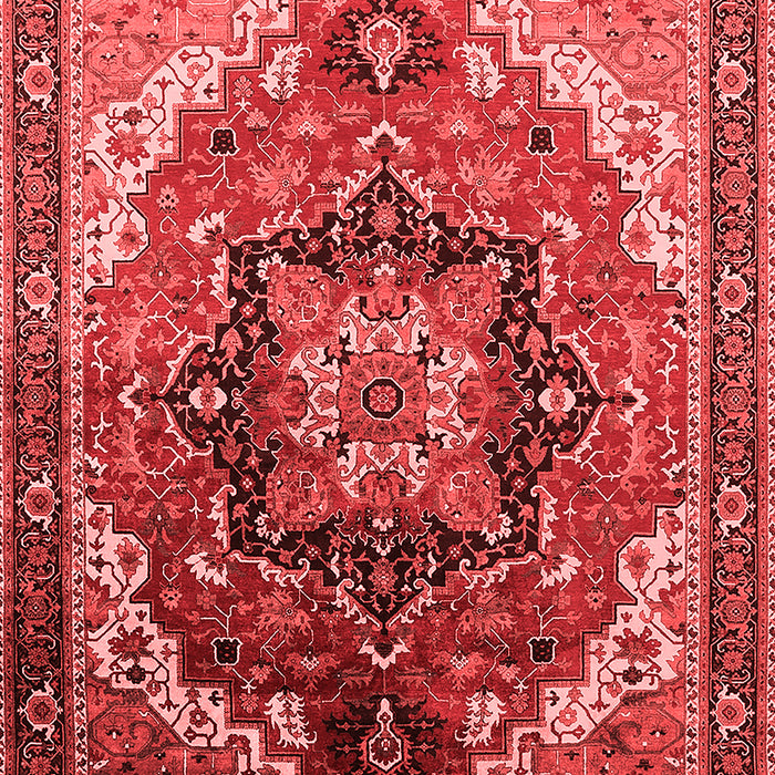 Machine Washable Oriental Red Industrial Rug, wshurb2099red