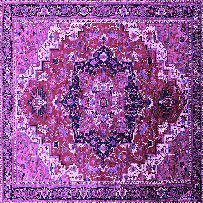 Square Oriental Purple Industrial Rug, urb2099pur
