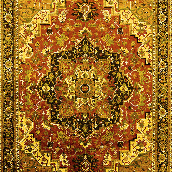 Oriental Yellow Industrial Rug, urb2099yw