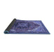 Sideview of Oriental Blue Industrial Rug, urb2099blu