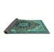 Sideview of Oriental Turquoise Industrial Rug, urb2099turq