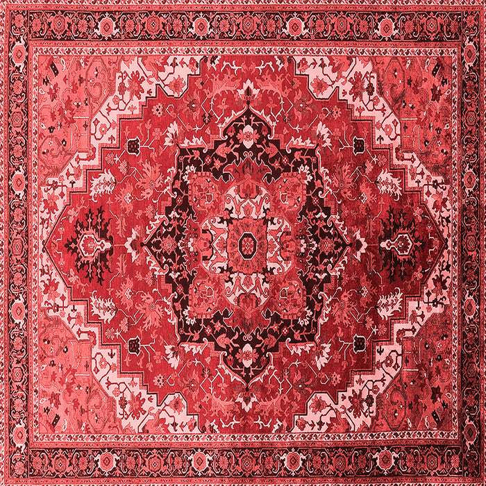 Machine Washable Oriental Red Industrial Rug, wshurb2099red