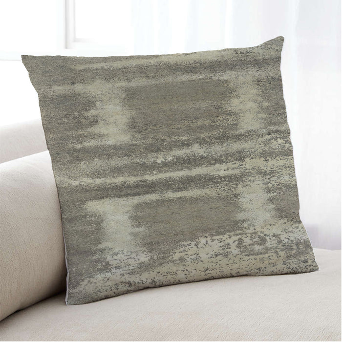 Lifestyle Image of Mid-Century Modern Urban Square Sand Brown Throw Pillow, 18 inch by 18 inch, pwurb20