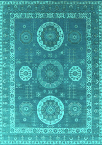 Oriental Turquoise Industrial Rug, urb2100turq