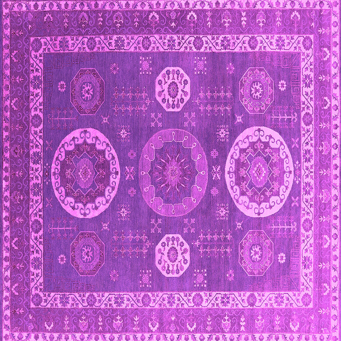 Square Machine Washable Oriental Pink Industrial Rug, wshurb2100pnk