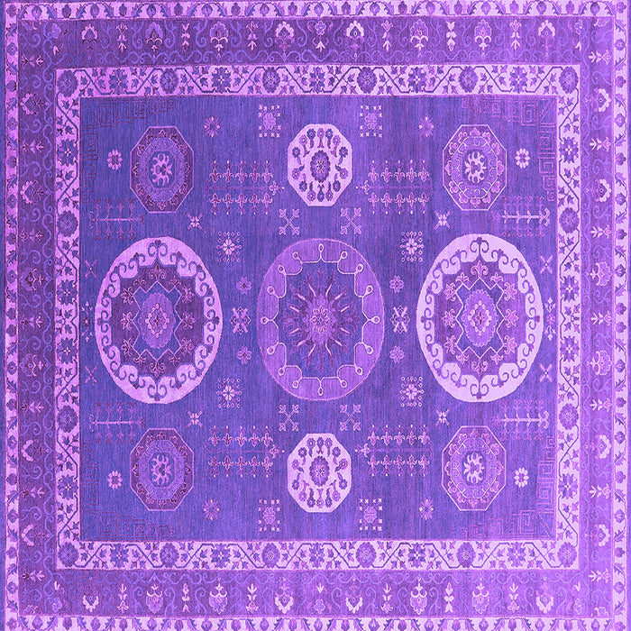 Square Oriental Purple Industrial Rug, urb2100pur
