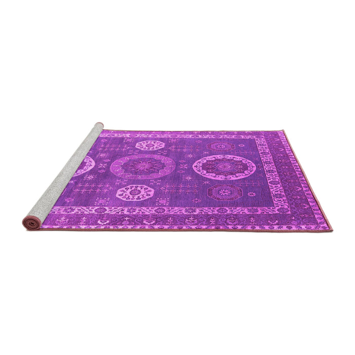 Sideview of Machine Washable Oriental Pink Industrial Rug, wshurb2100pnk