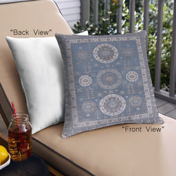 Front View of Mid-Century Modern Urban Square Azure Blue Throw Pillow, 18 inch by 18 inch, pwurb2100