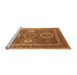 Sideview of Machine Washable Oriental Orange Industrial Area Rugs, wshurb2100org