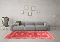 Industrial Red Washable Rugs
