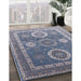 Machine Washable Industrial Modern Azure Blue Rug in a Family Room, wshurb2100