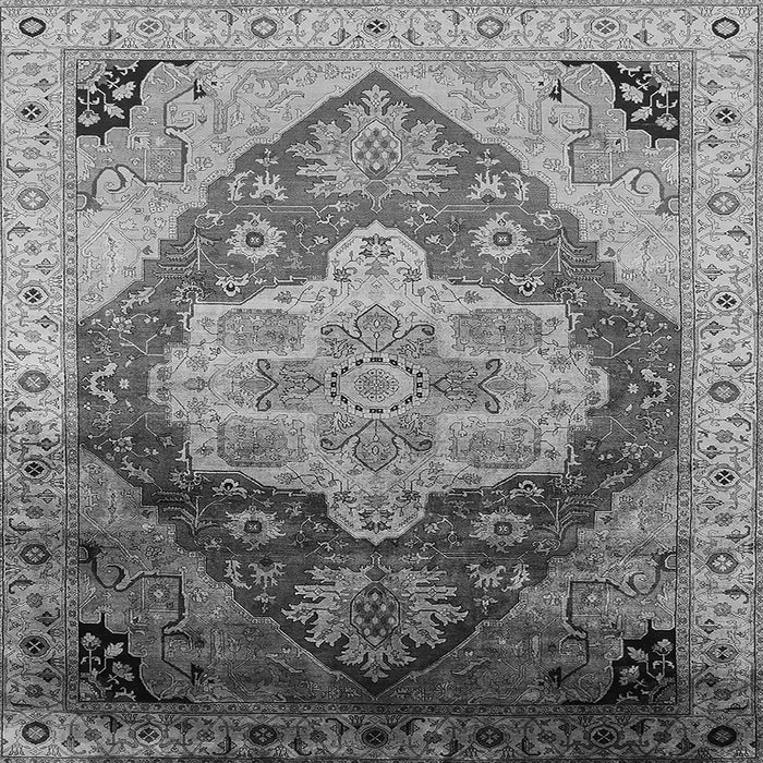 Square Oriental Gray Industrial Rug, urb2101gry