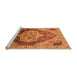 Sideview of Machine Washable Oriental Orange Industrial Area Rugs, wshurb2101org