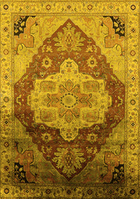 Oriental Yellow Industrial Rug, urb2101yw