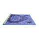 Sideview of Machine Washable Oriental Blue Industrial Rug, wshurb2101blu