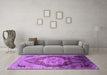 Machine Washable Oriental Purple Industrial Area Rugs in a Living Room, wshurb2101pur