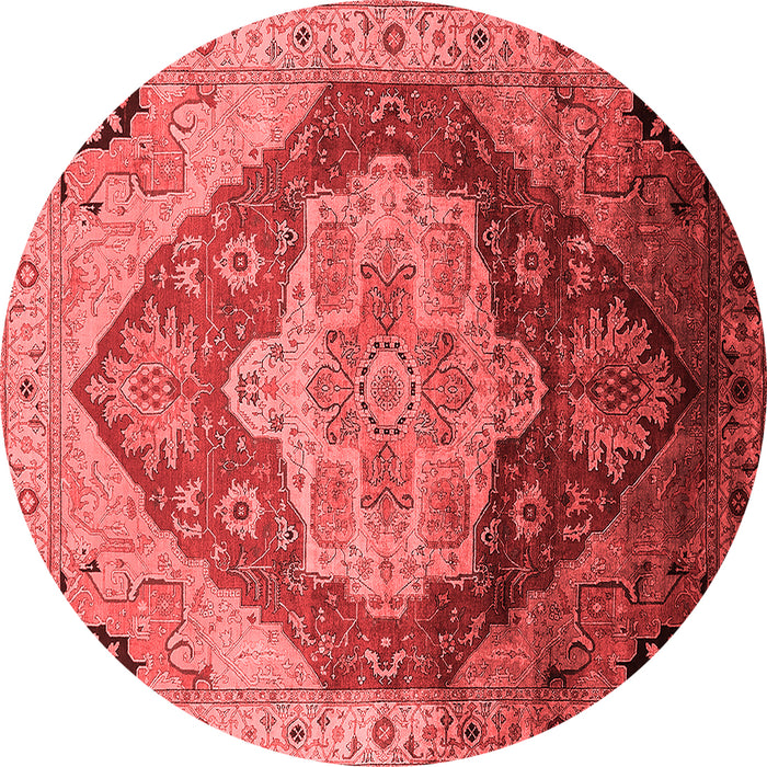 Machine Washable Oriental Red Industrial Rug, wshurb2101red