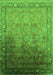 Machine Washable Oriental Green Industrial Area Rugs, wshurb2102grn