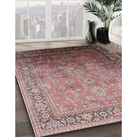 Mid-Century Modern Chestnut Brown Oriental Rug, urb2102