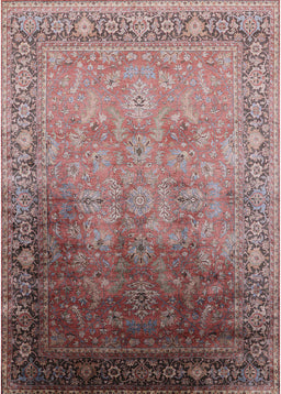 Mid-Century Modern Chestnut Brown Oriental Rug, urb2102