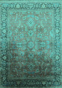 Oriental Turquoise Industrial Rug, urb2102turq