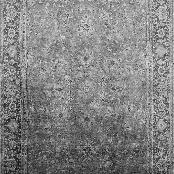 Machine Washable Oriental Gray Industrial Rug, wshurb2102gry