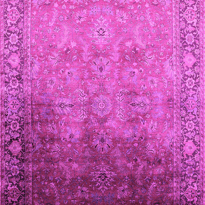 Machine Washable Oriental Pink Industrial Rug, wshurb2102pnk