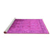 Sideview of Machine Washable Oriental Pink Industrial Rug, wshurb2102pnk