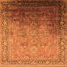 Square Oriental Orange Industrial Rug, urb2102org