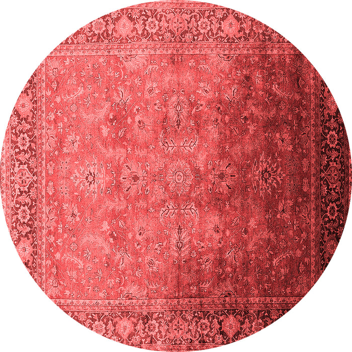 Machine Washable Oriental Red Industrial Rug, wshurb2102red