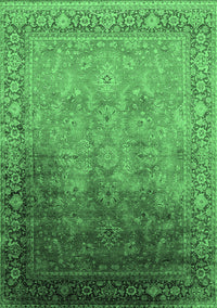 Oriental Emerald Green Industrial Rug, urb2102emgrn