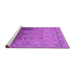 Sideview of Machine Washable Oriental Purple Industrial Area Rugs, wshurb2102pur