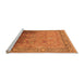 Sideview of Machine Washable Oriental Orange Industrial Area Rugs, wshurb2102org