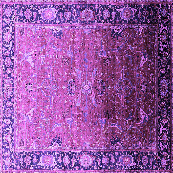 Square Oriental Purple Industrial Rug, urb2103pur
