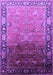 Machine Washable Oriental Purple Industrial Area Rugs, wshurb2103pur